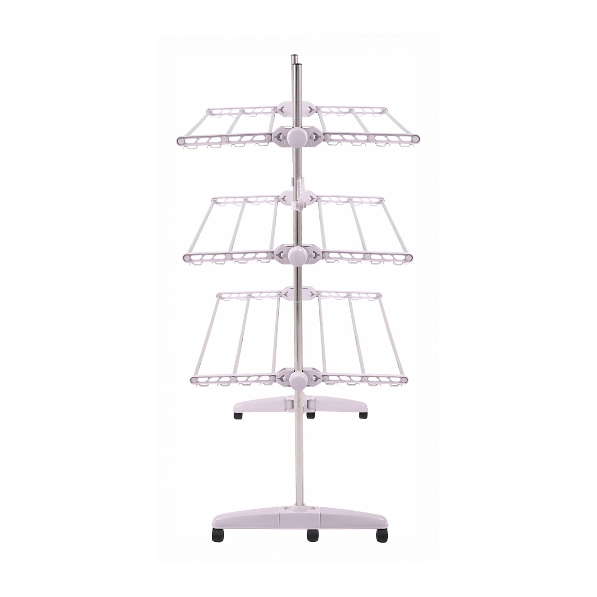 Uscator haine DENAL, alb/crom, metal/plastic, 88x66x147 cm