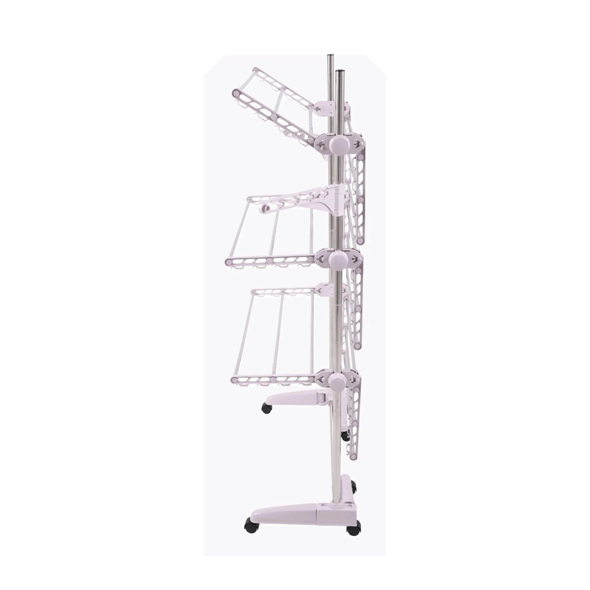 Uscator haine DENAL, alb/crom, metal/plastic, 88x66x147 cm