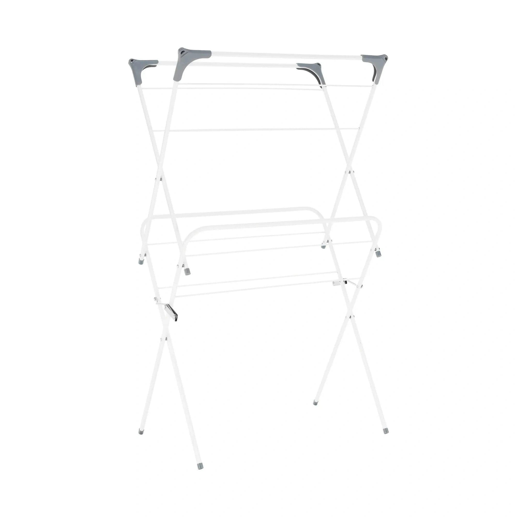 Uscator pliabil haine NODAR, alb/gri, metal/plastic, 60x37x105 cm
