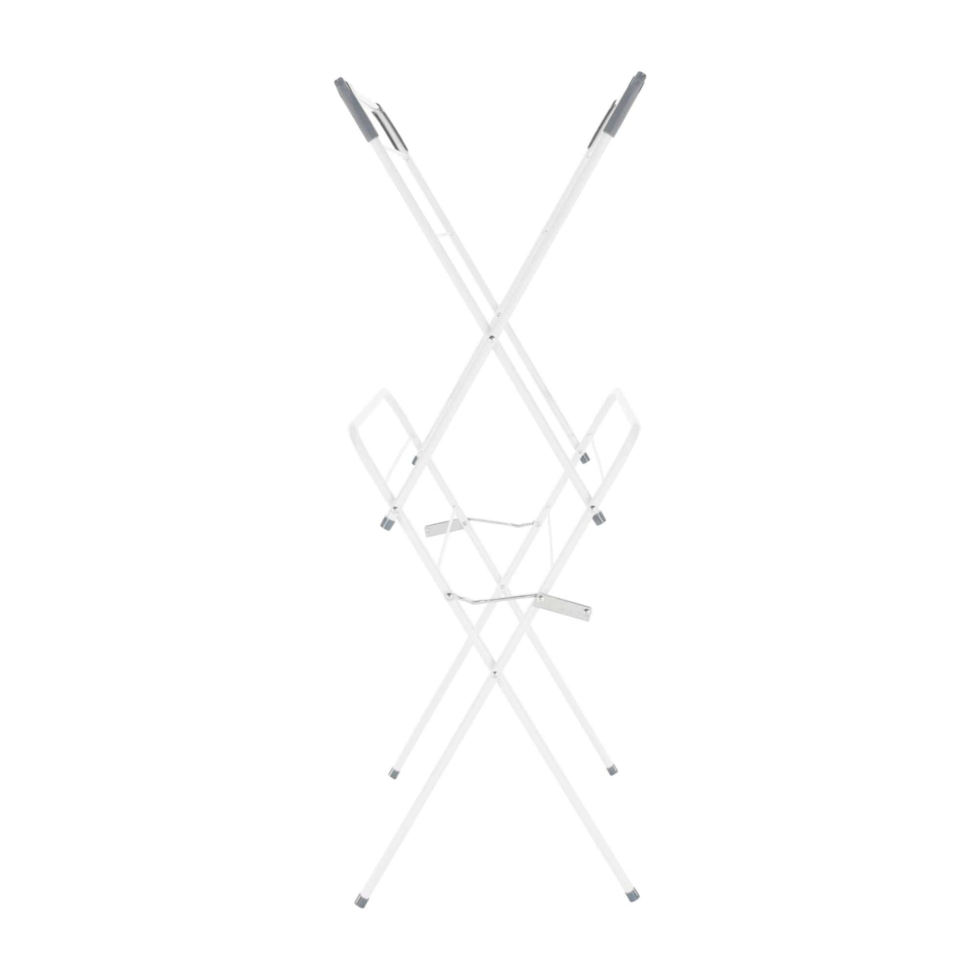 Uscator pliabil haine NODAR, alb/gri, metal/plastic, 60x37x105 cm