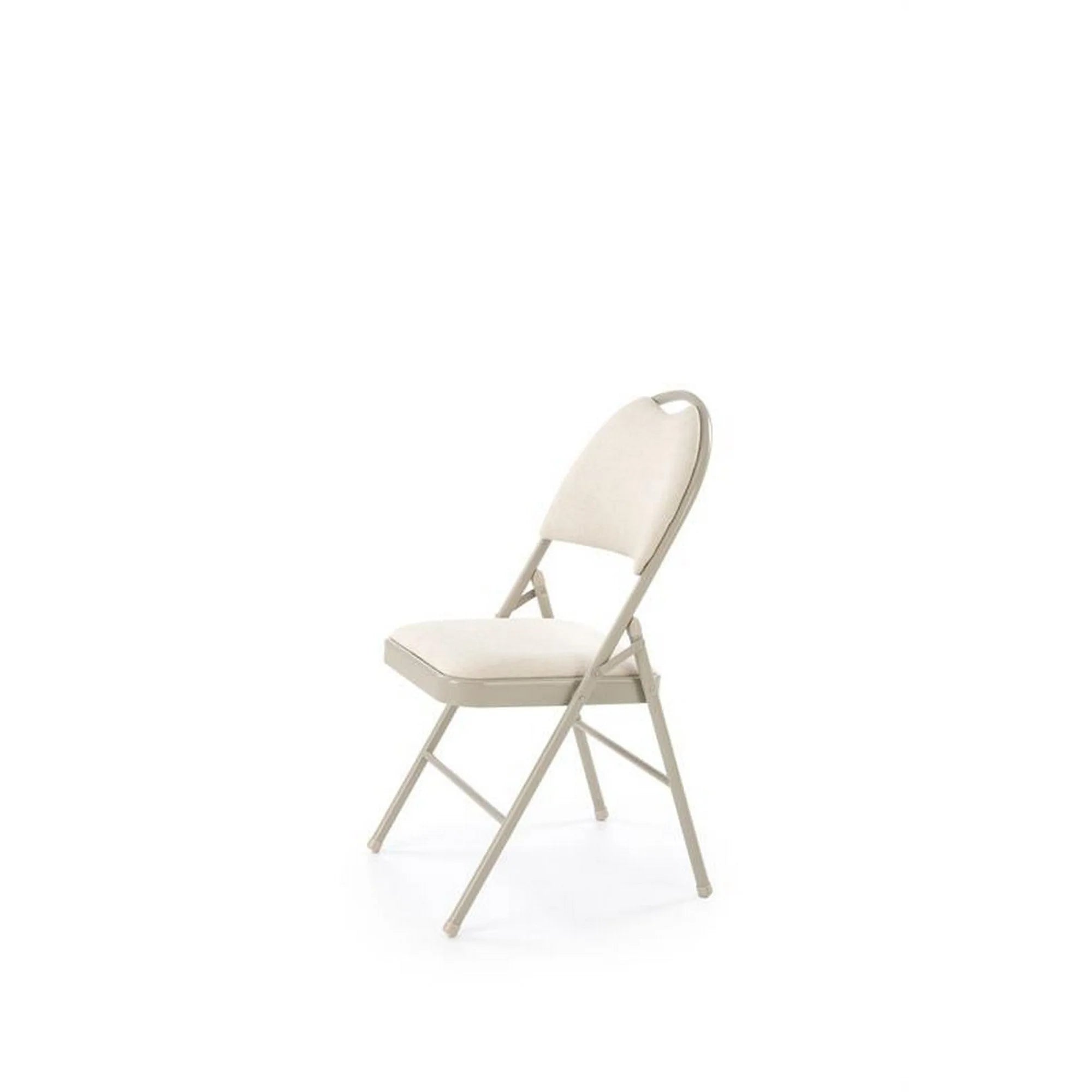Scaun K566, bej, stofa clasica/otel, 46x53x86 cm