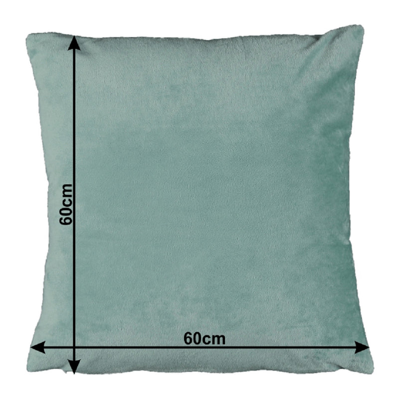 Perna OLAJA TIPUL 10, verde menta - Velvet 56, tesatura catifelata, cu husa detasabila, 60x60 cm