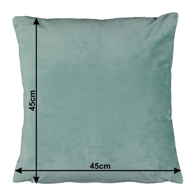 Perna ALITA TIPUL 10, verde menta - Velvet 56, tesatura catifelata, cu husa detasabila, 45x45 cm