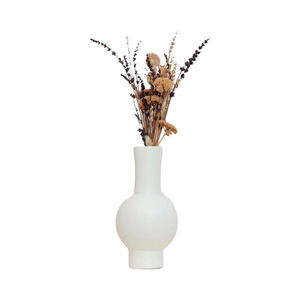 Vaza TRUF, alb, ceramica, 10x10x26 cm