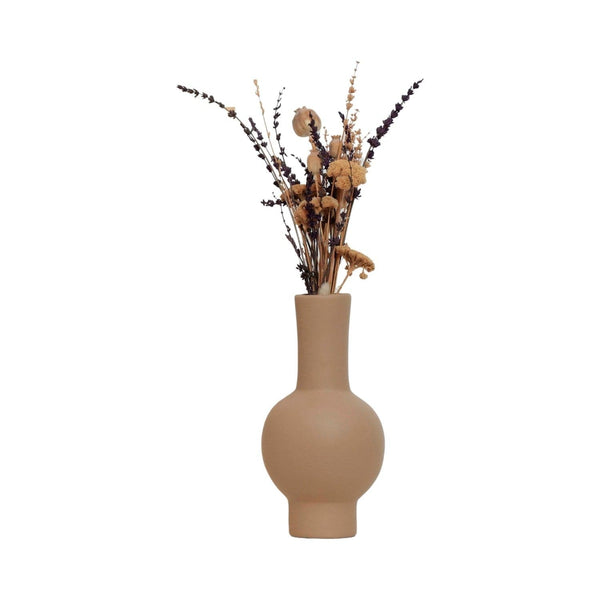 Vaza TRUF, bej, ceramica, 10x10x26 cm