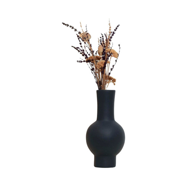 Vaza TRUF, gri antracit, ceramica, 10x10x26 cm