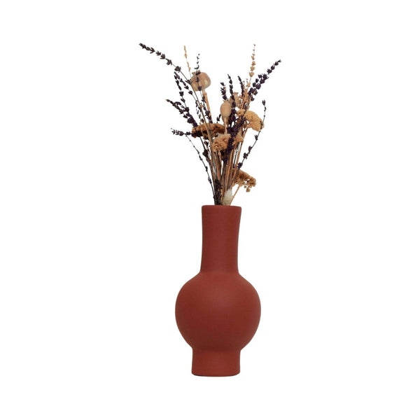 Vaza TRUF, rosu, ceramica, 10x10x26 cm
