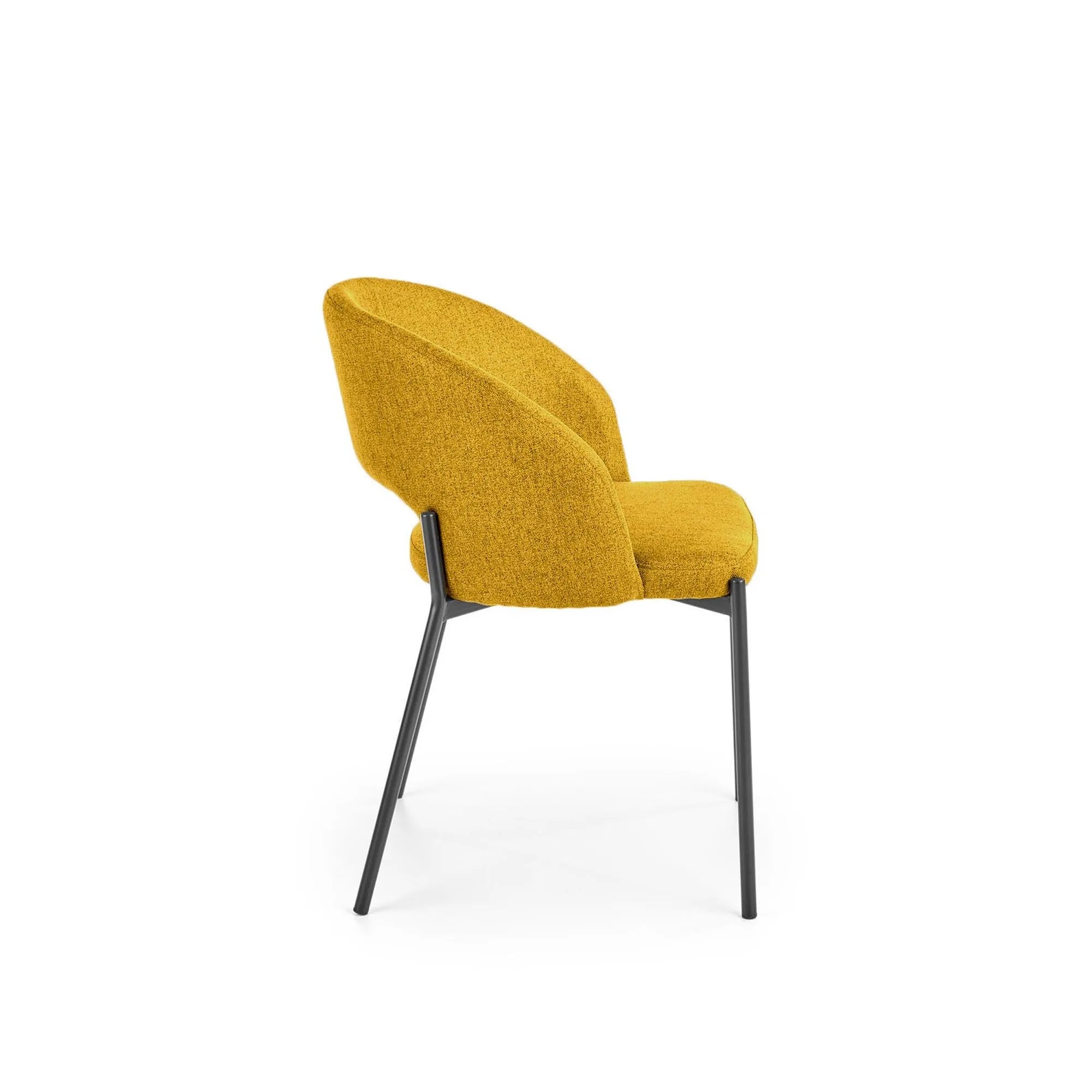 Scaun K373, galben/negru, stofa clasica/metal, 51x57x77 cm