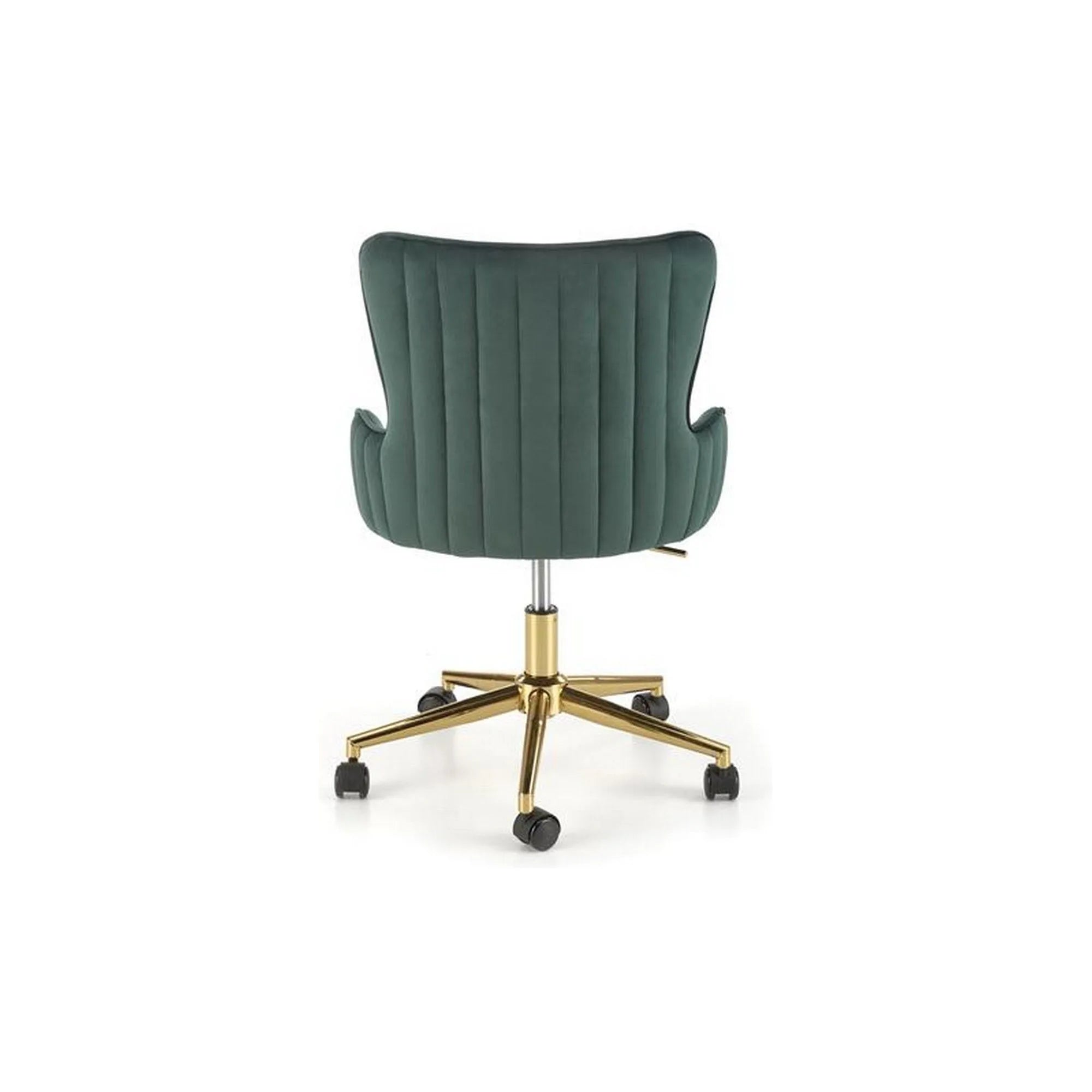 Scaun birou TIMOTEO, verde inchis, stofa catifelata, 55x55x77-85 cm