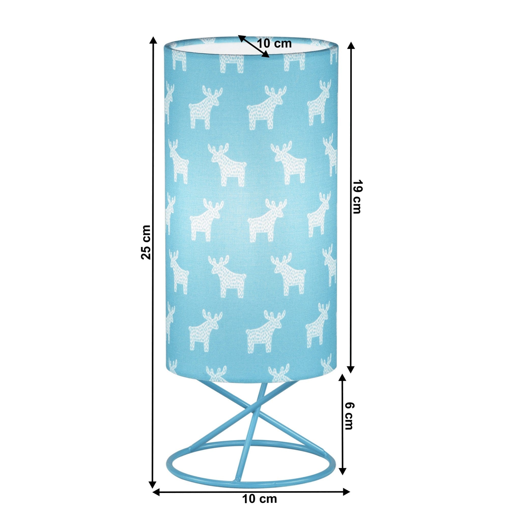 Veioza AVAM, albastru, material textil/metal, 10x25 cm