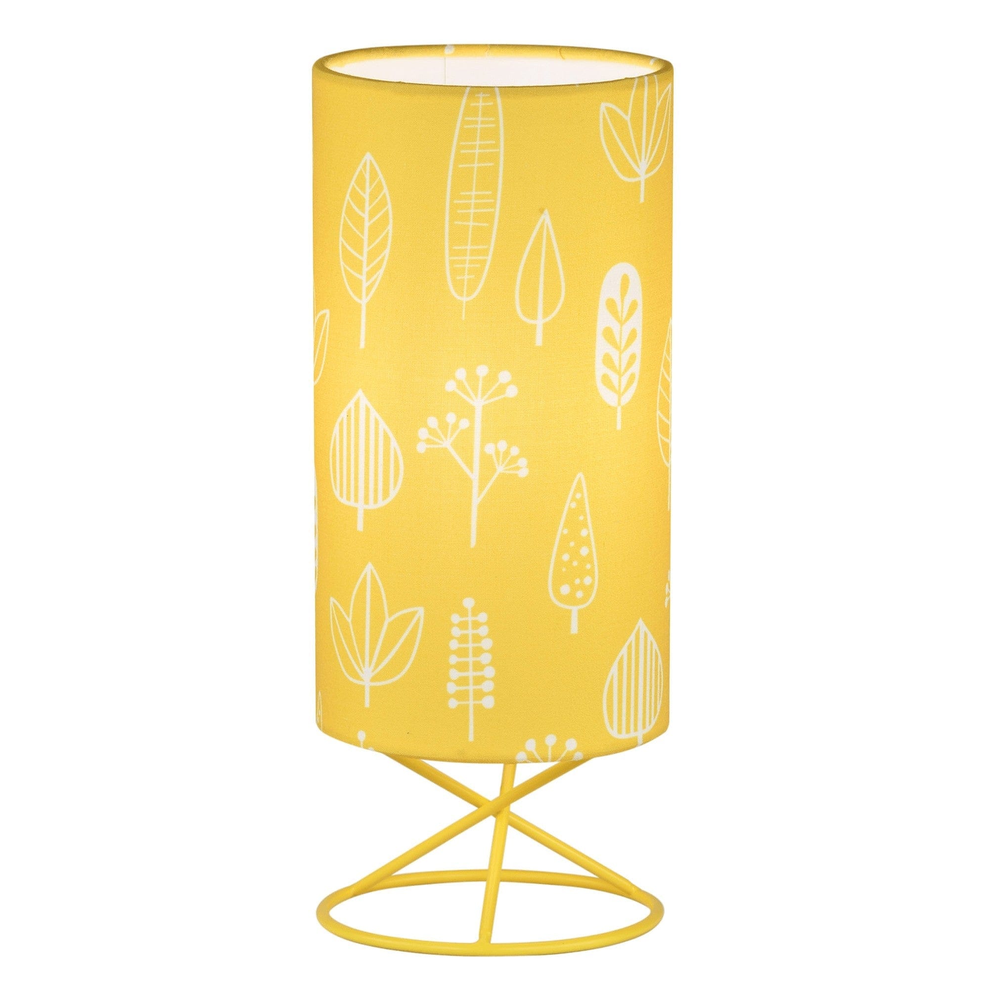 Veioza AVAM, galben, material textil/metal, 10x25 cm