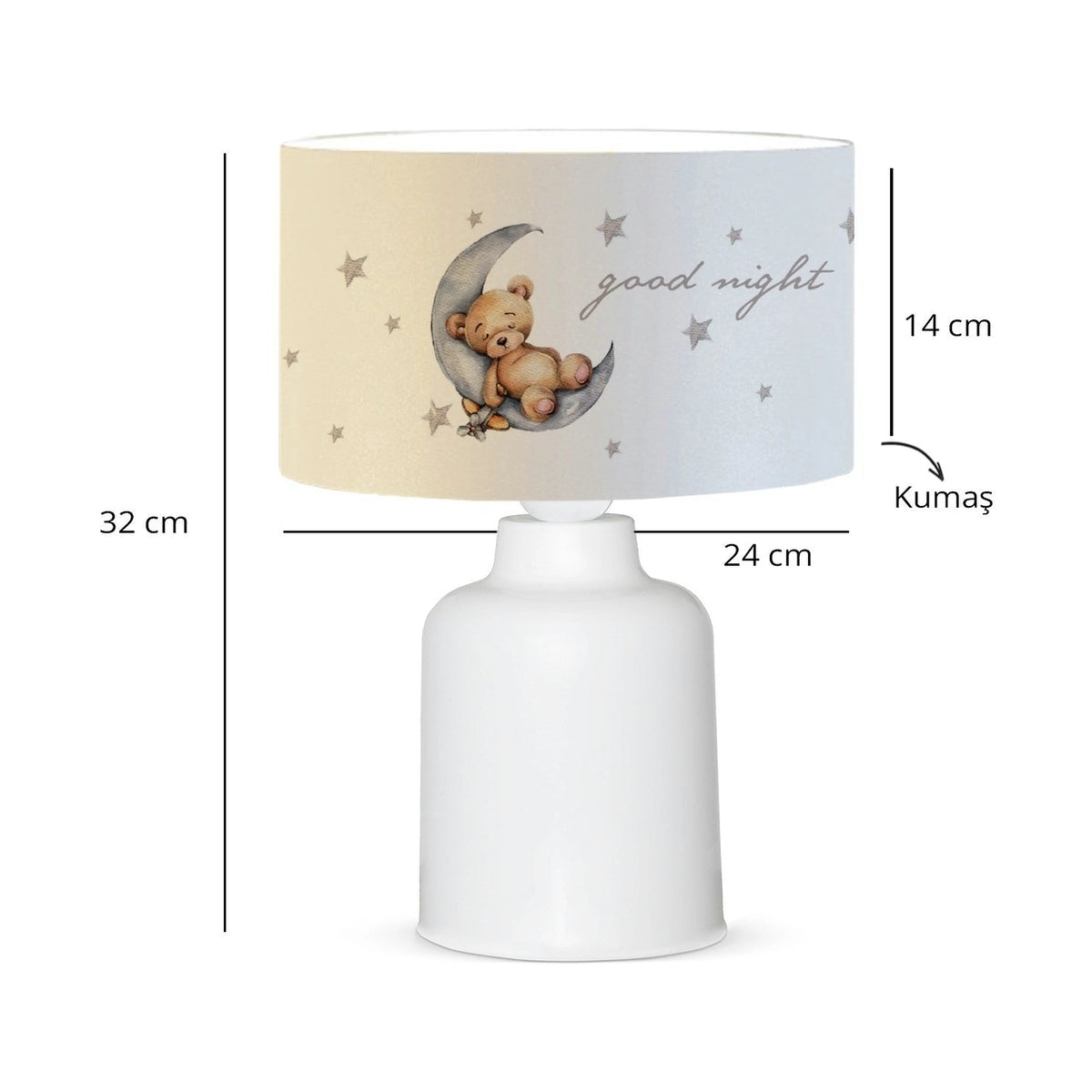 Veioza AYD-3051, multicolor, material textil/plastic, 34x32 cm