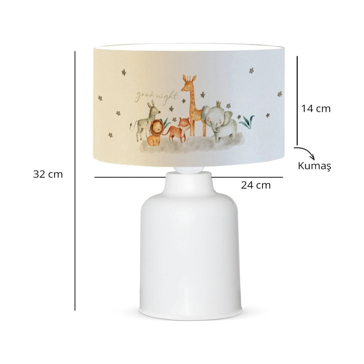Veioza AYD-3052, multicolor, material textil/plastic, 24x32 cm