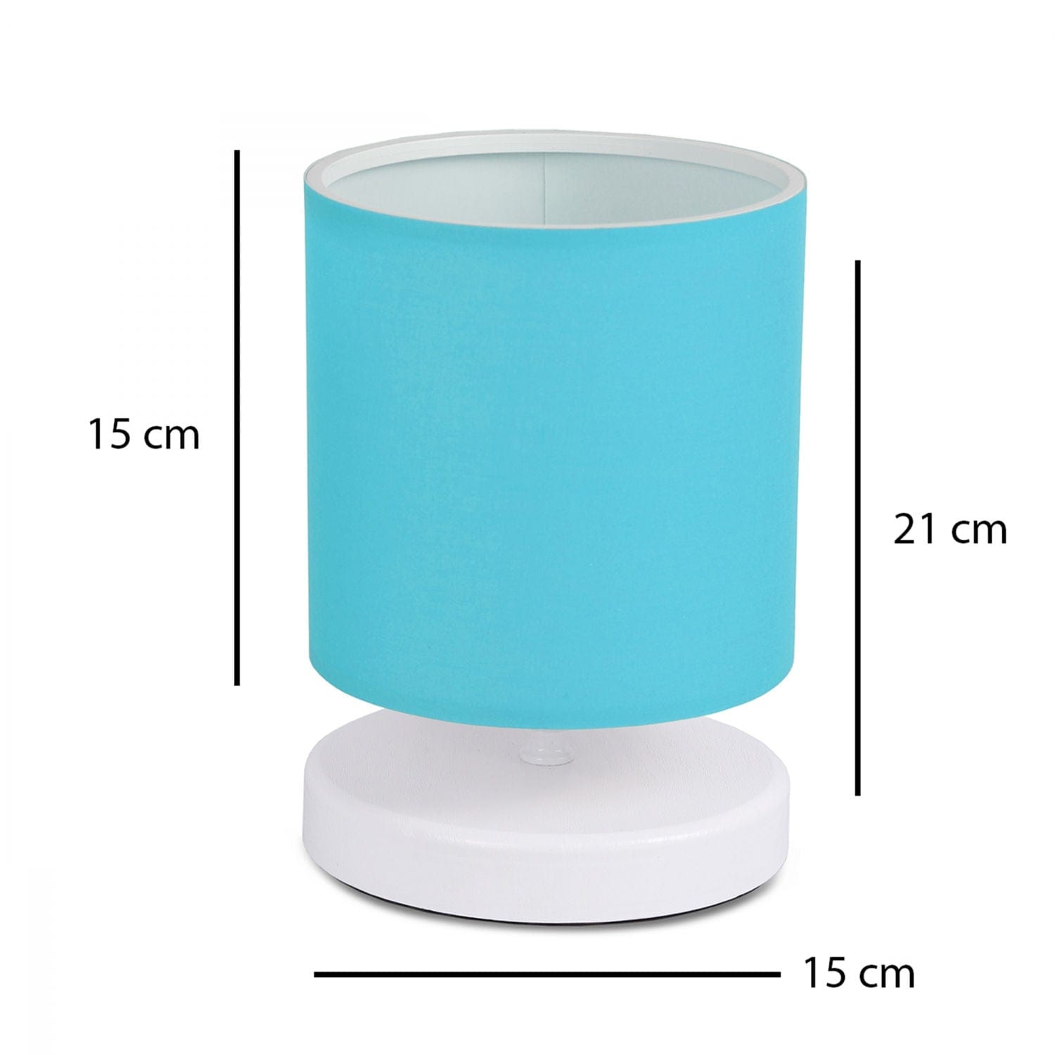 Veioza AYD-3252, albastru/alb, material textil/plastic, 15x21 cm