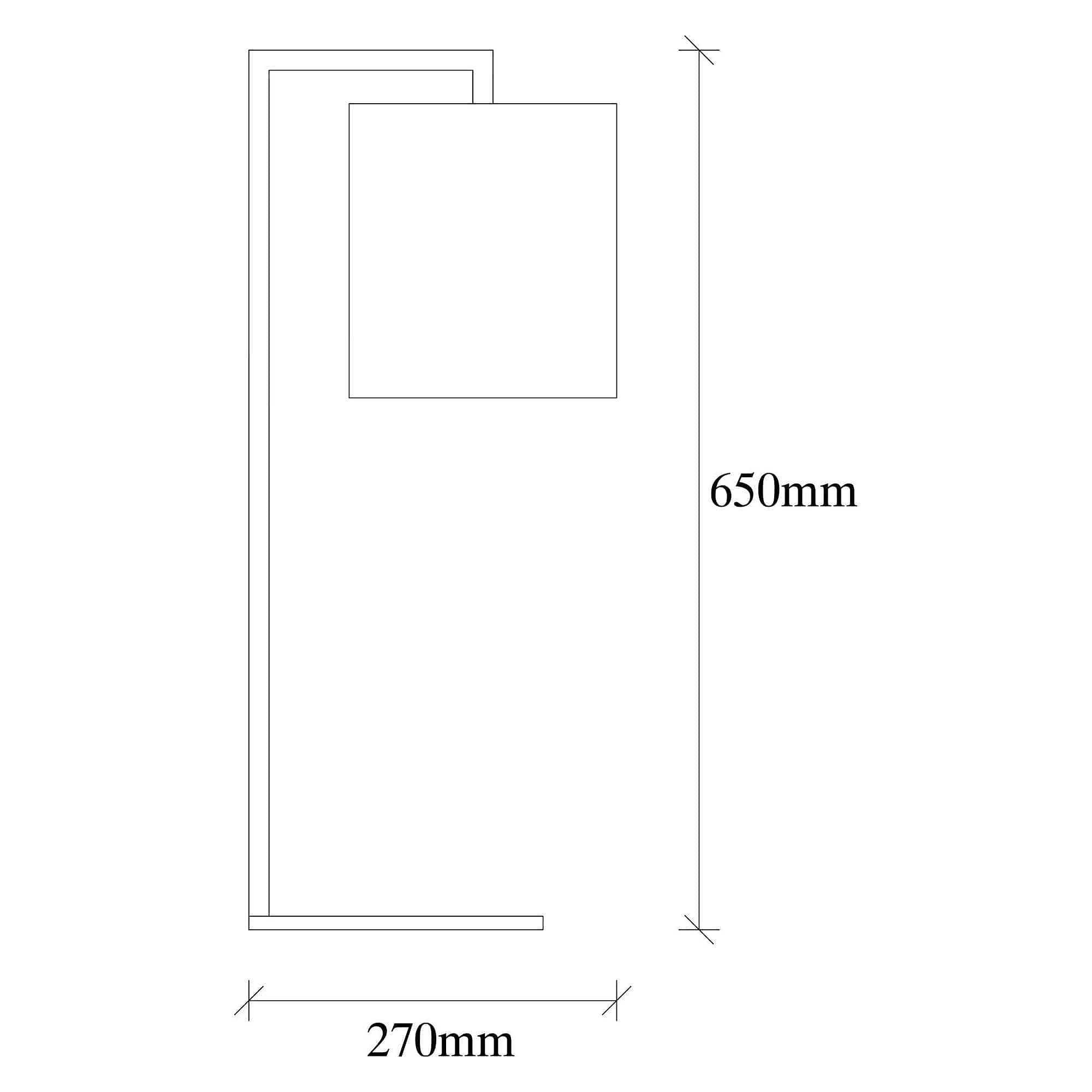 Veioza PROFIL 4692, negru, material textil/metal, 27x20x65 cm