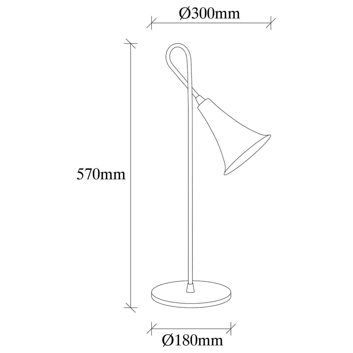 Veioza SARMAL 3071, auriu, metal, 30x57 cm