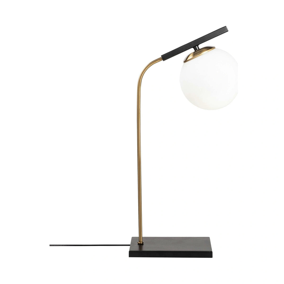 Veioza YILDIZ 4021, negru/auriu, sticla/metal, 26x15x55 cm