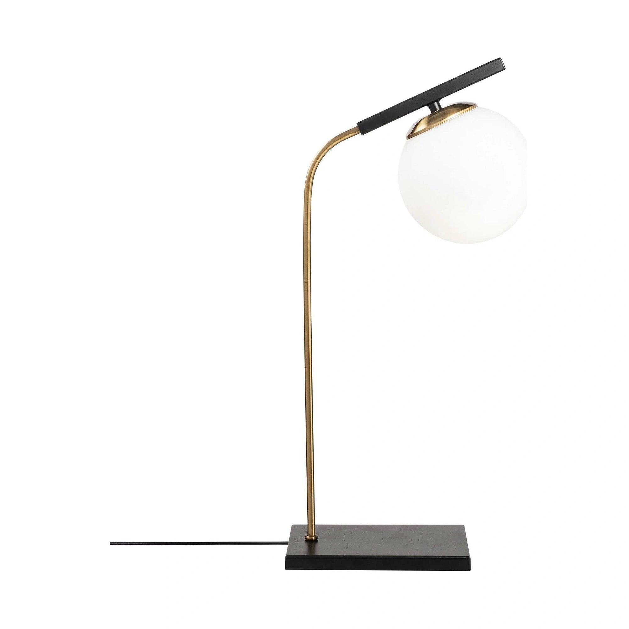 Veioza YILDIZ 4021, negru/auriu, sticla/metal, 26x15x55 cm