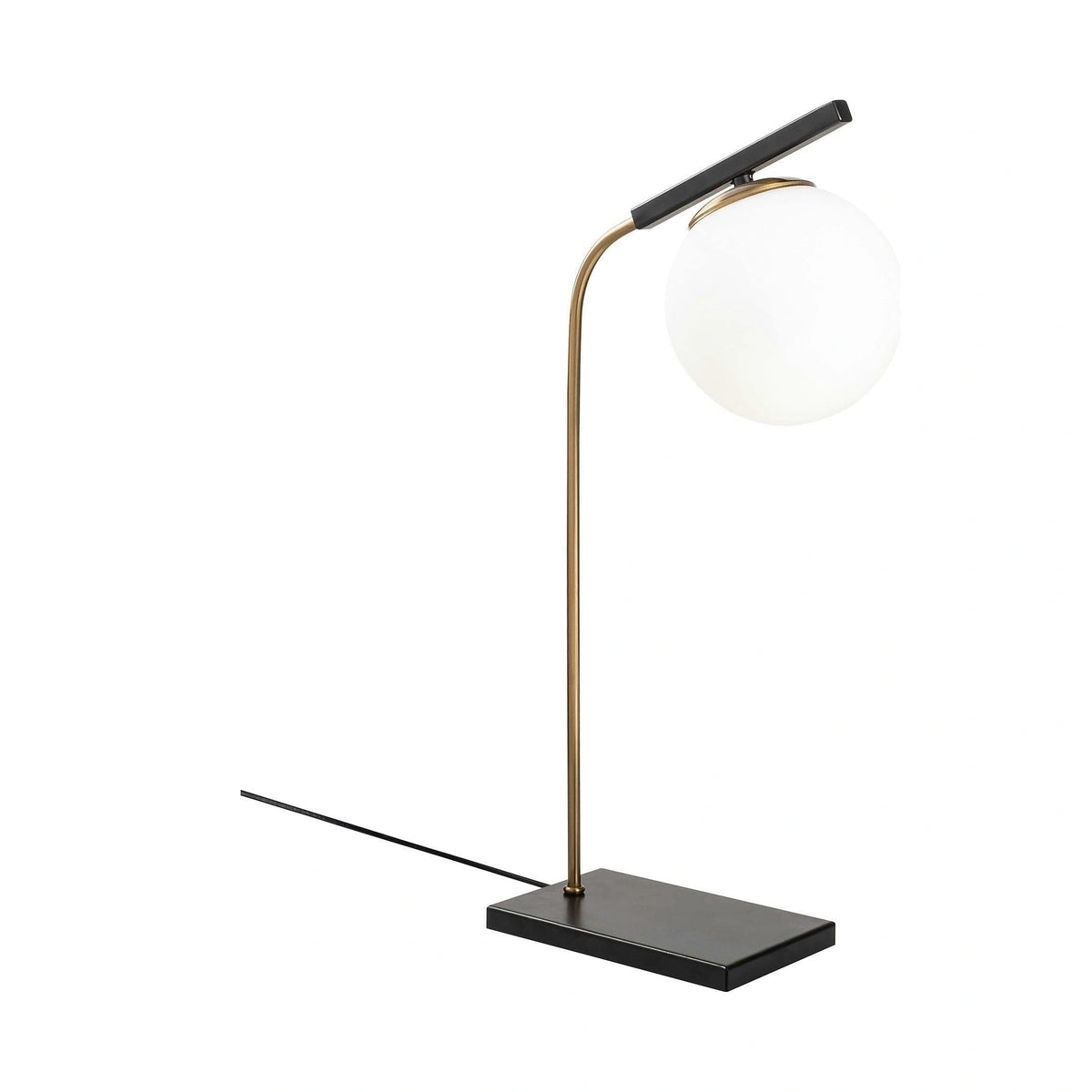 Veioza YILDIZ 4021, negru/auriu, sticla/metal, 26x15x55 cm
