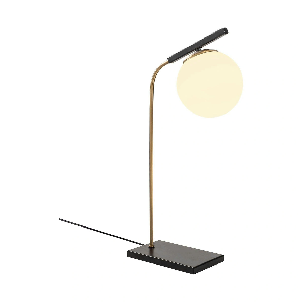 Veioza YILDIZ 4021, negru/auriu, sticla/metal, 26x15x55 cm
