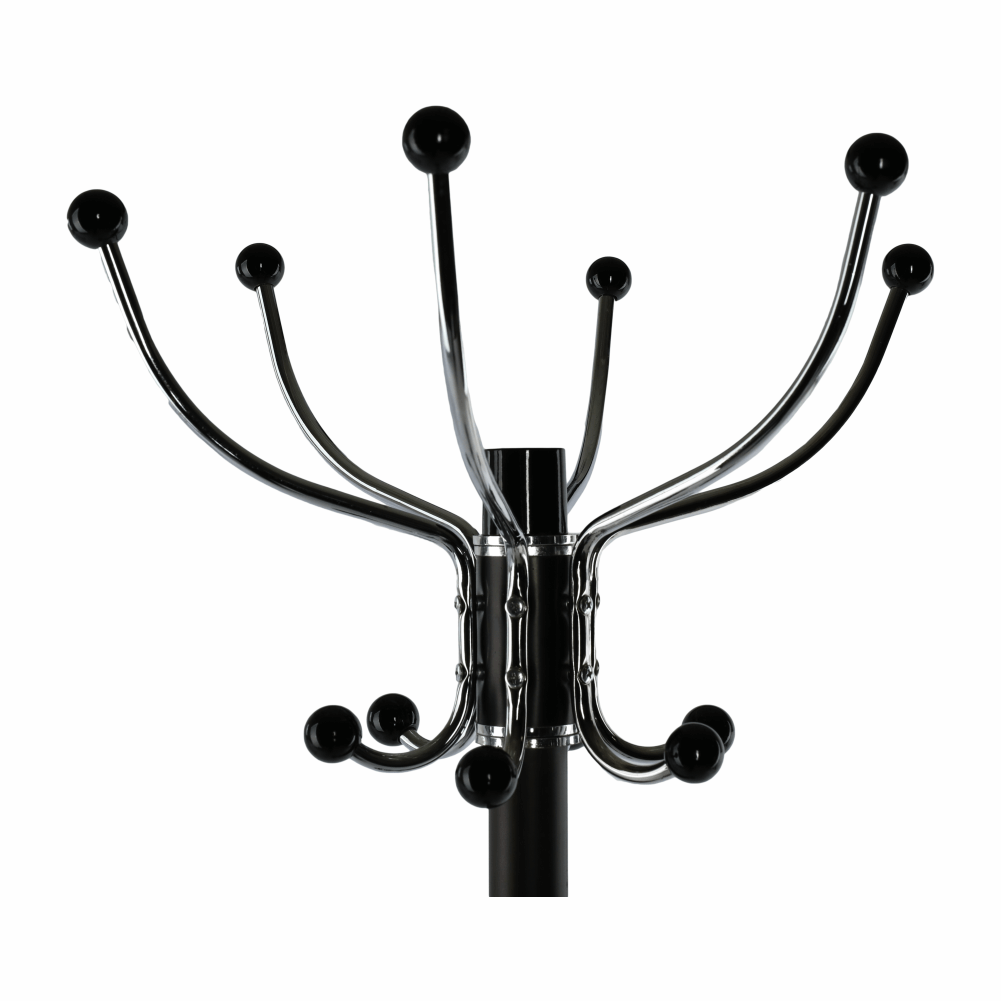 Cuier pom JIMY NEW, negru, metal/marmura, 37x175 cm