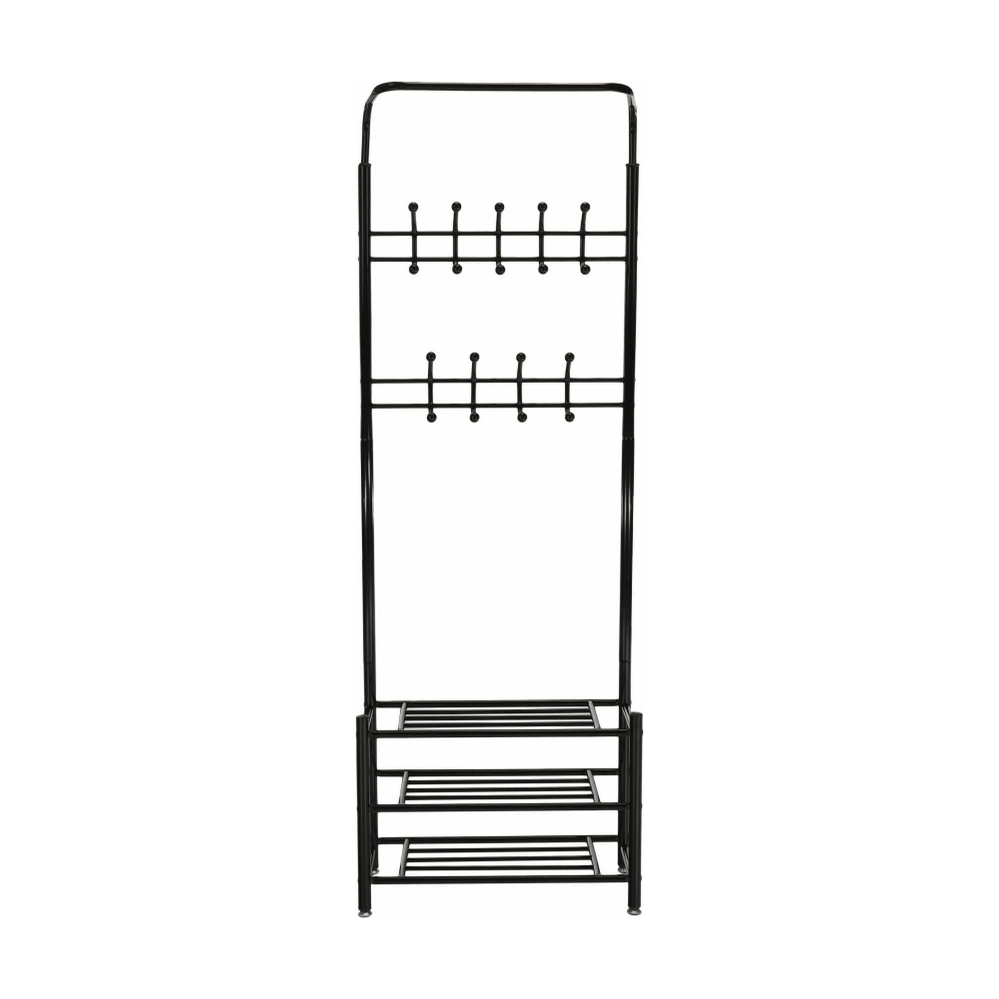 Mobilier hol BARNUM, negru, metal, 66x30x190 cm