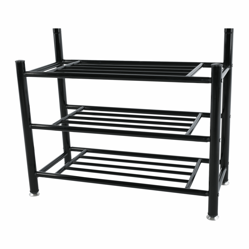Mobilier hol BARNUM, negru, metal, 66x30x190 cm