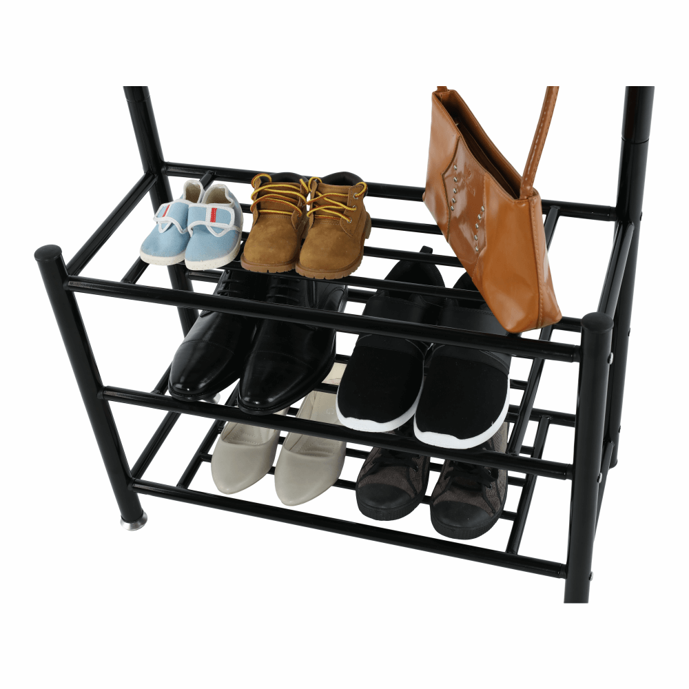 Mobilier hol BARNUM, negru, metal, 66x30x190 cm