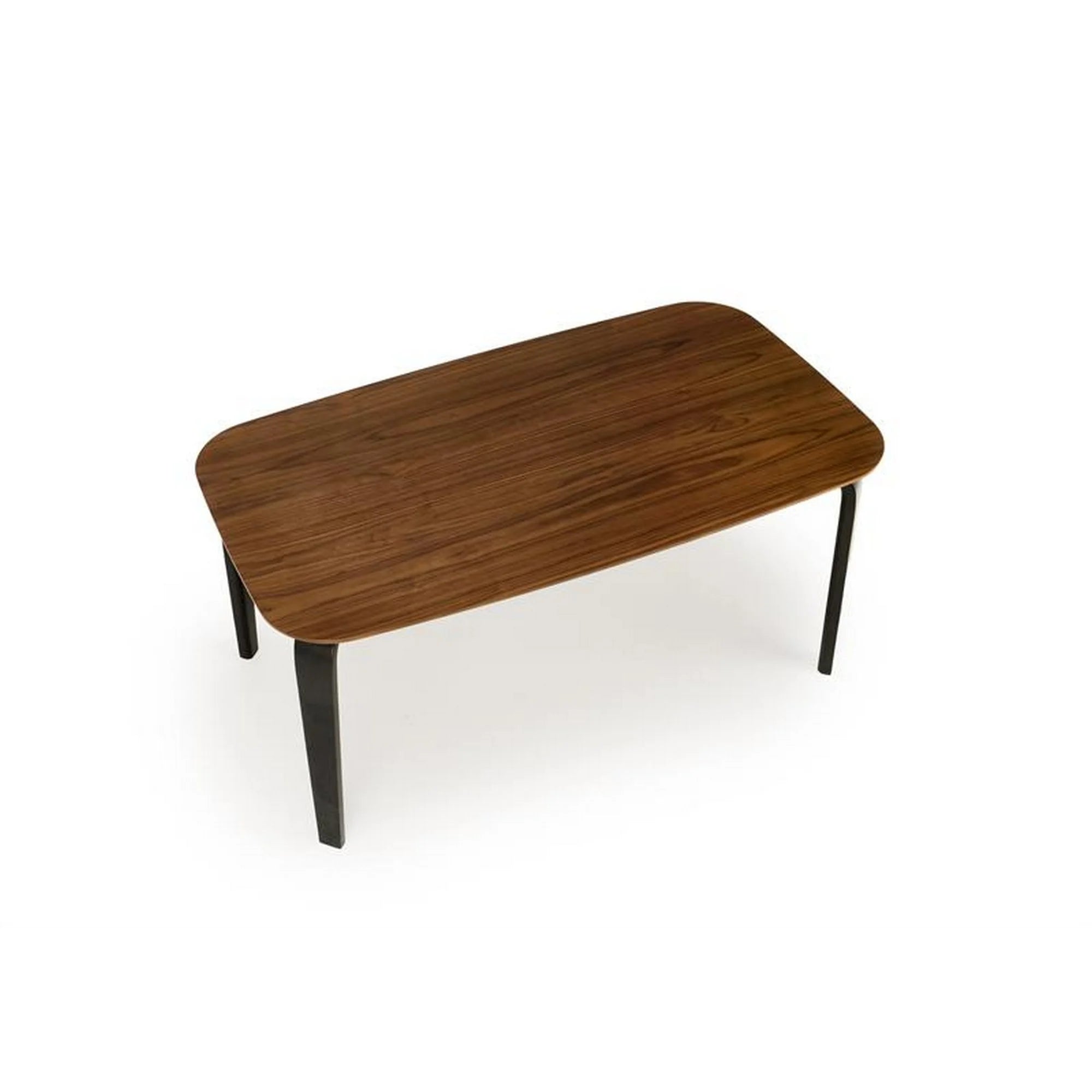 Masa PEDRO, nuc/negru, furnir/lemn, 160x90x75 cm