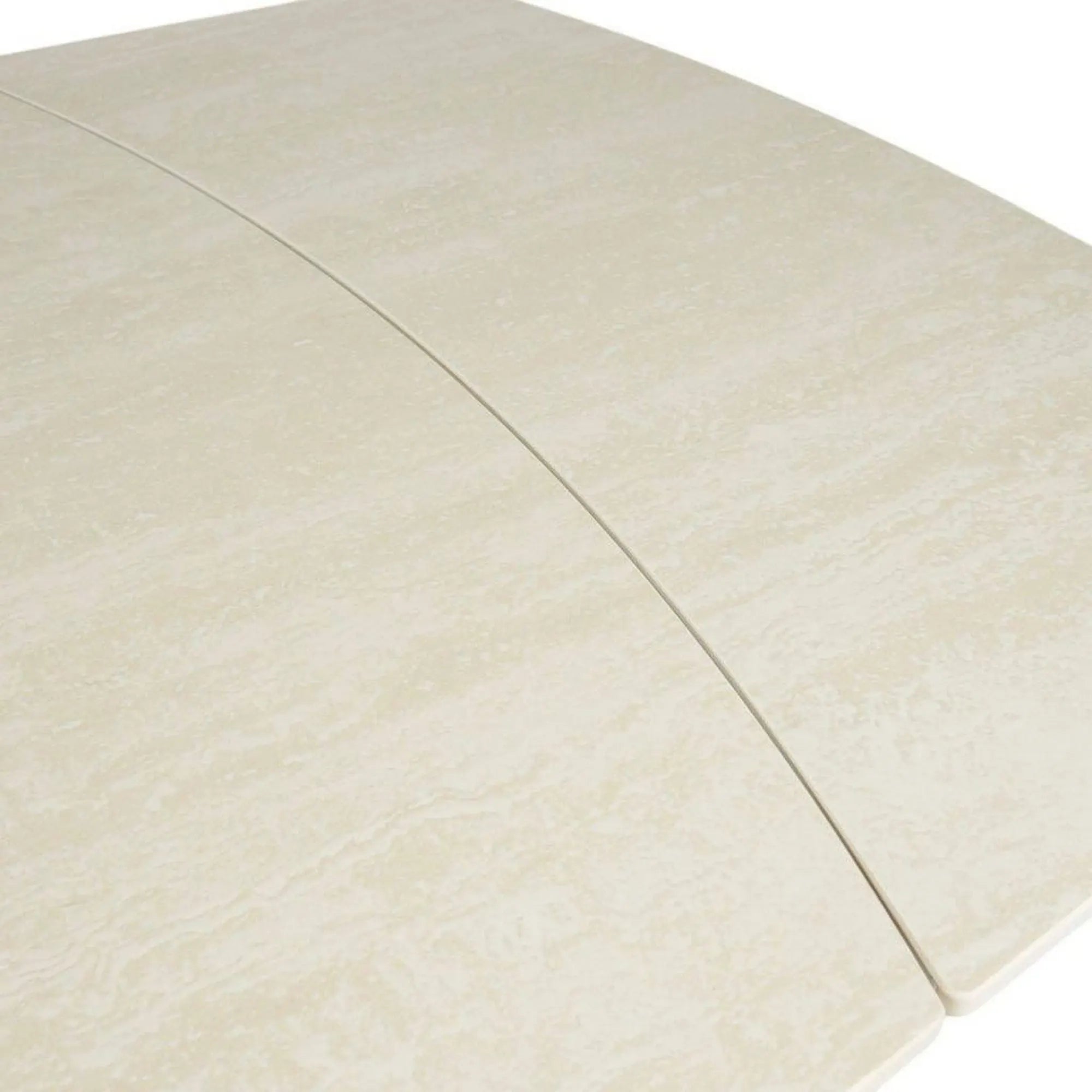 Masa extensibila VIGO, crem cu efect de marmura/negru, ceramica/metal, 120/180x80x77 cm