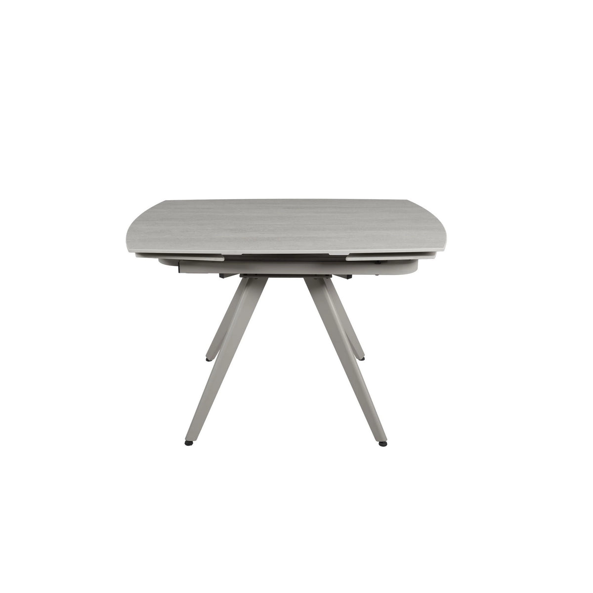 Masa extensibila VIGO, grej cu efect de piatra, ceramica/metal, 120/180x80x77 cm