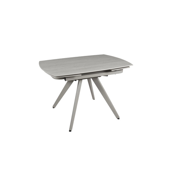 Masa extensibila VIGO, gri cu efect de piatra, ceramica/metal, 120/180x80x77 cm