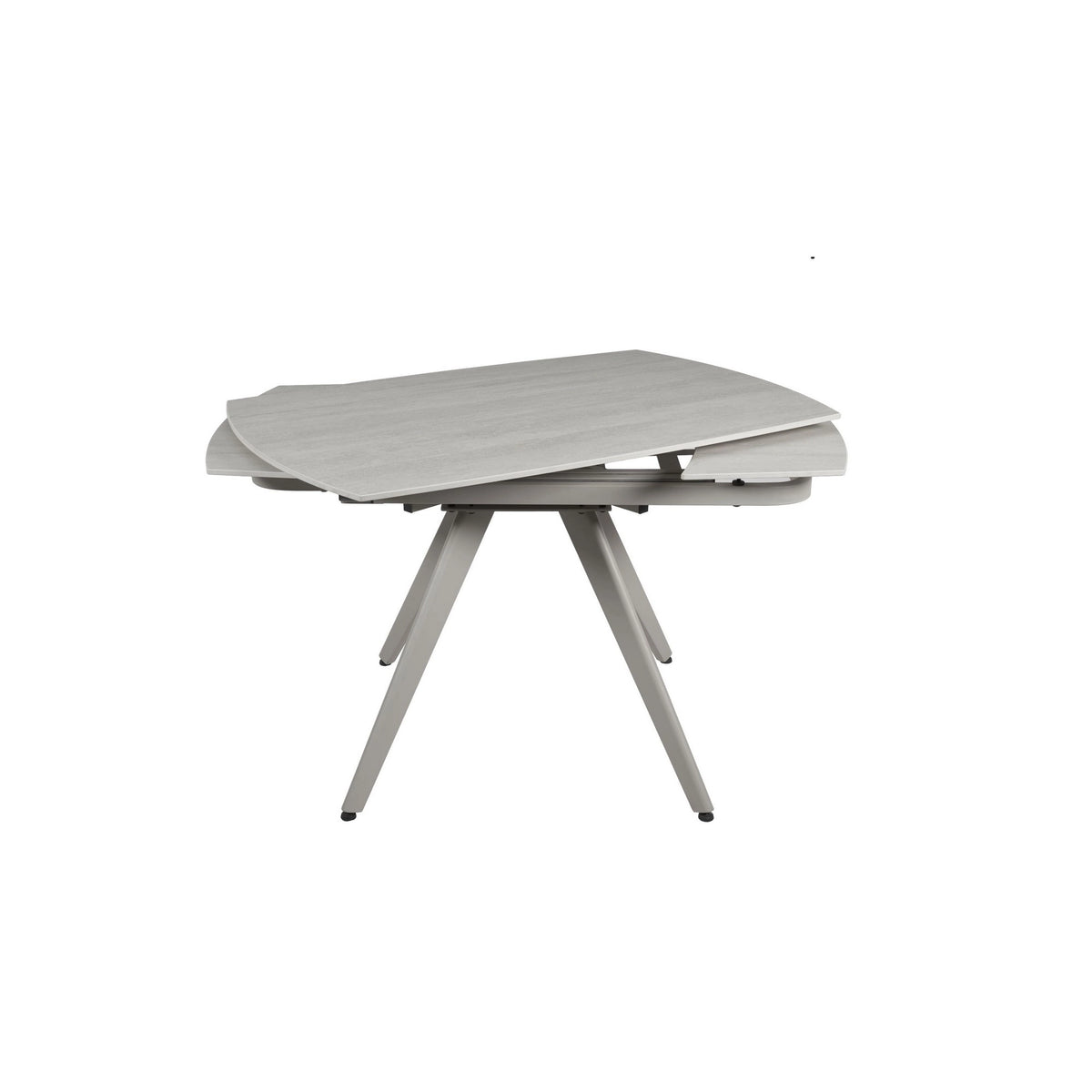 Masa extensibila VIGO, grej cu efect de piatra, ceramica/metal, 120/180x80x77 cm