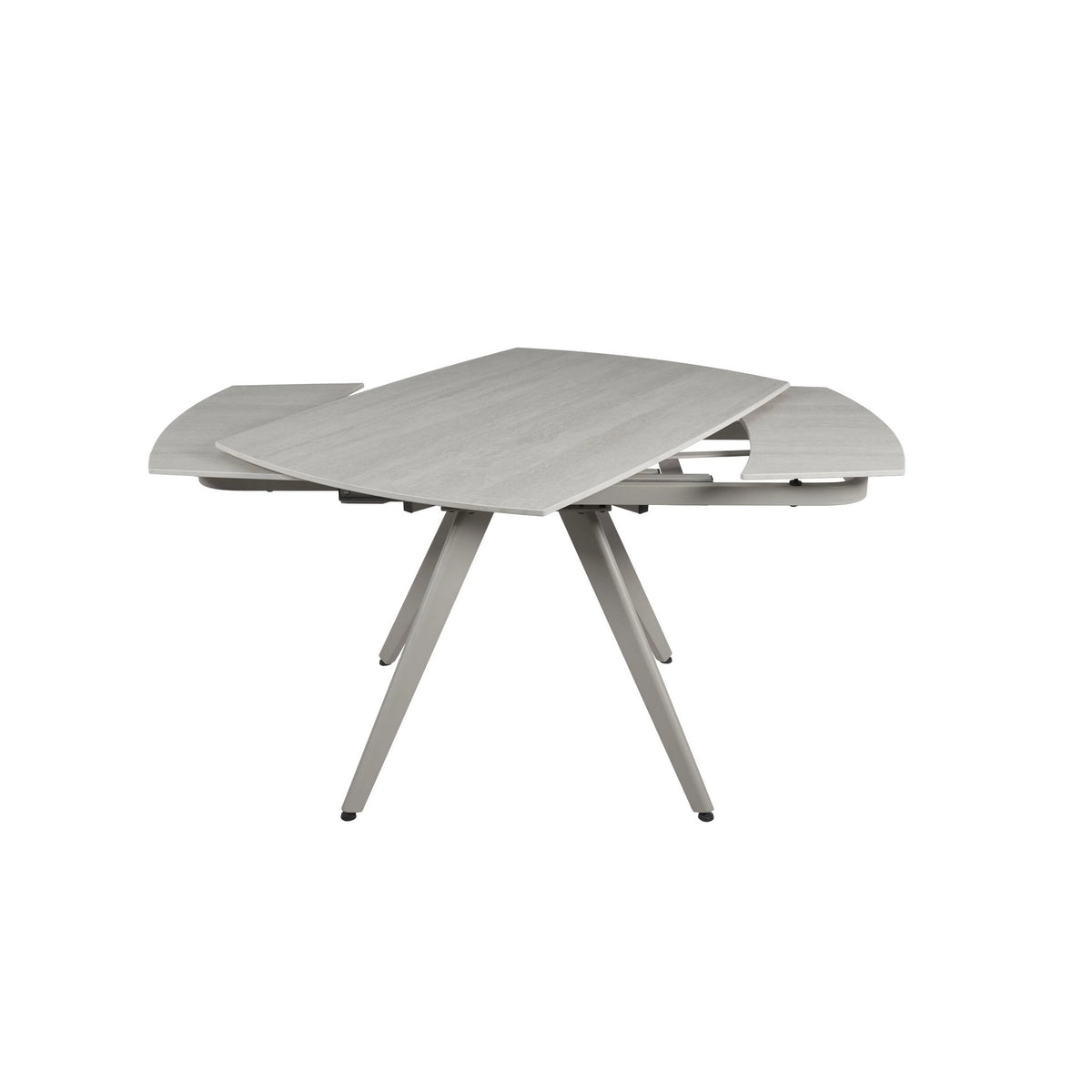 Masa extensibila VIGO, grej cu efect de piatra, ceramica/metal, 120/180x80x77 cm