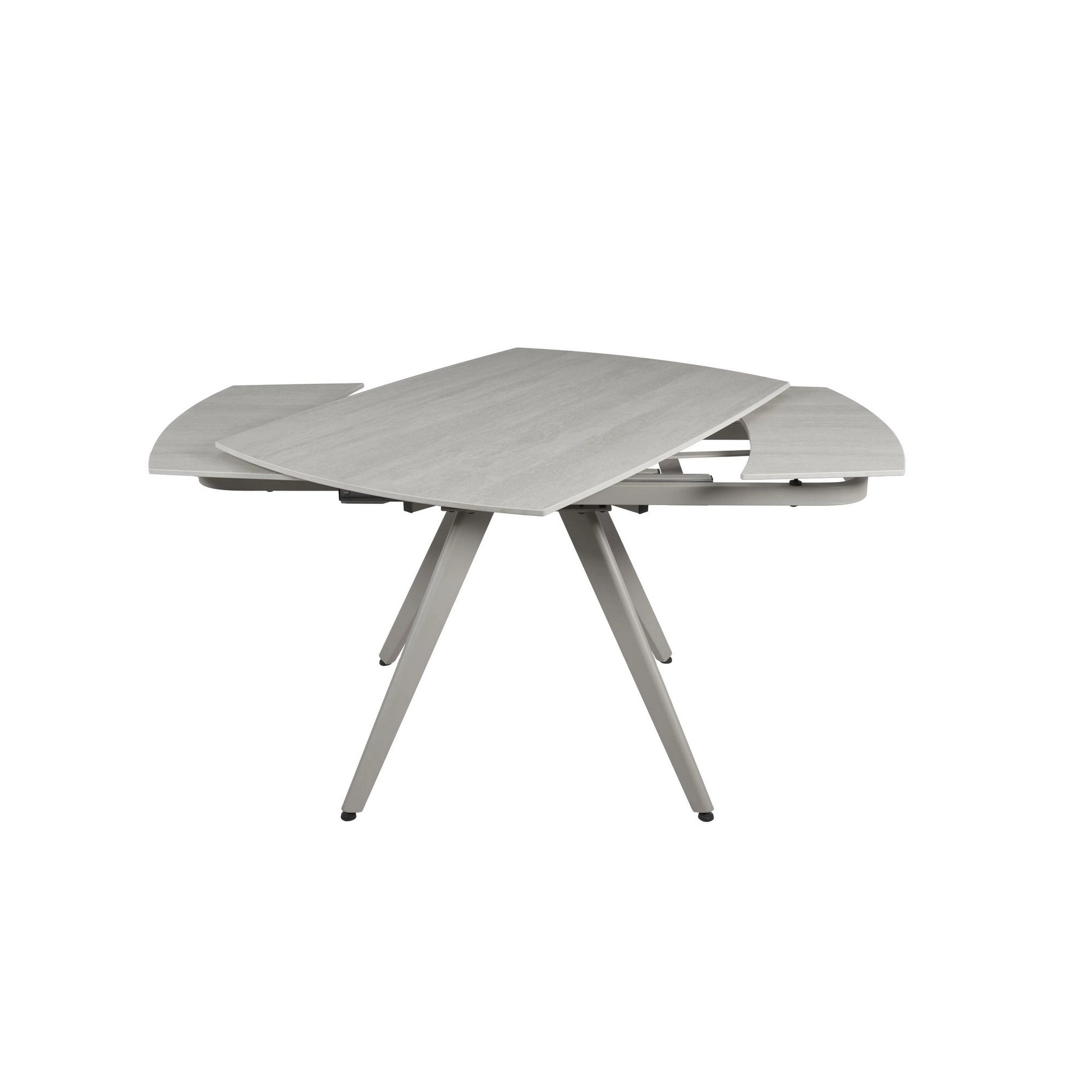 Masa extensibila VIGO, gri cu efect de piatra, ceramica/metal, 120/180x80x77 cm