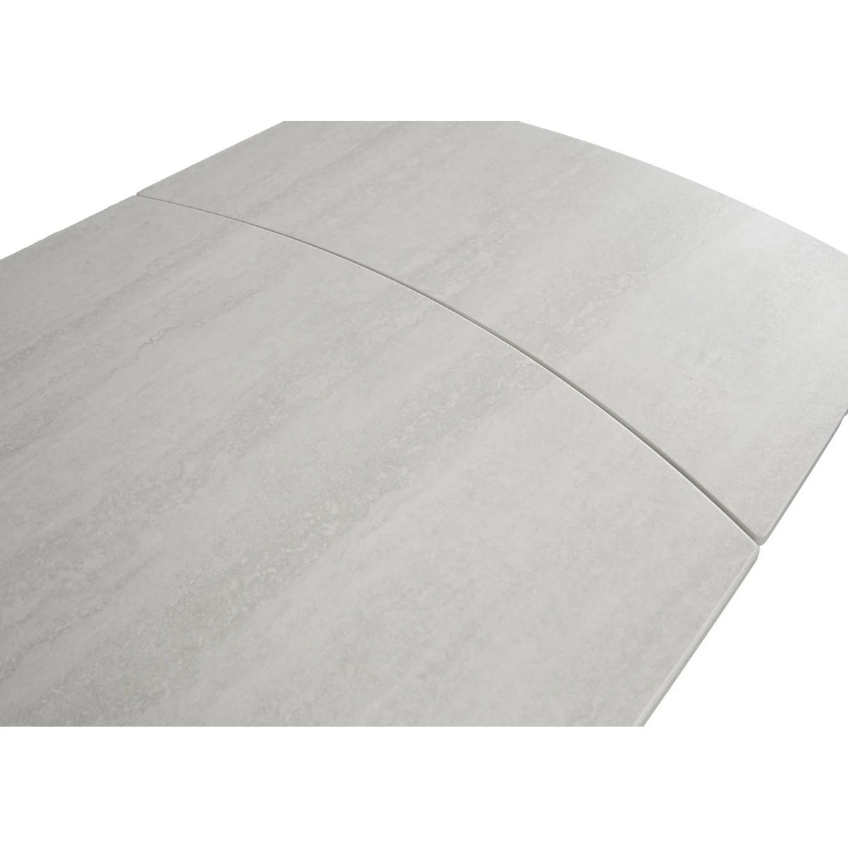 Masa extensibila VIGO, grej cu efect de piatra, ceramica/metal, 120/180x80x77 cm