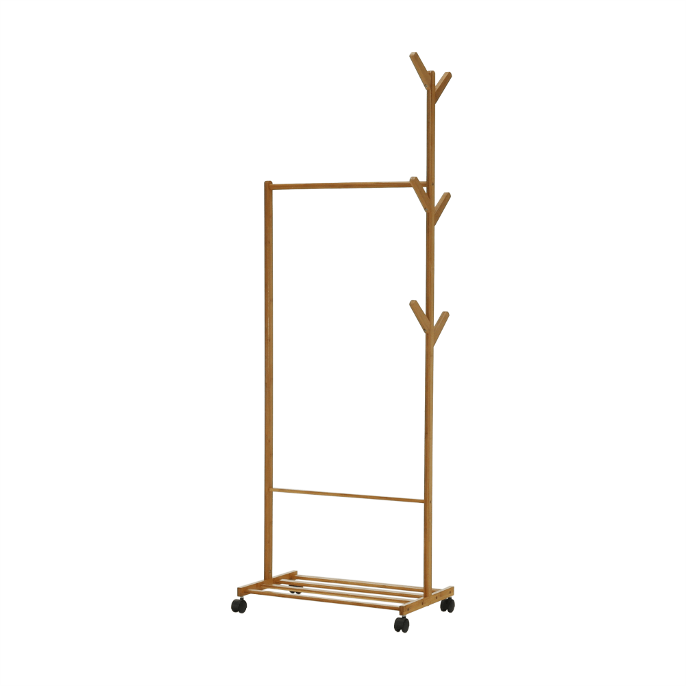 Stander haine VIKIR TYP 1, bambus, lemn, 60x35x174 cm