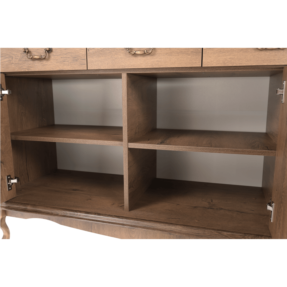 Comoda VILAR DA6, stejar lefkas, DTD laminat, 175x47x89 cm