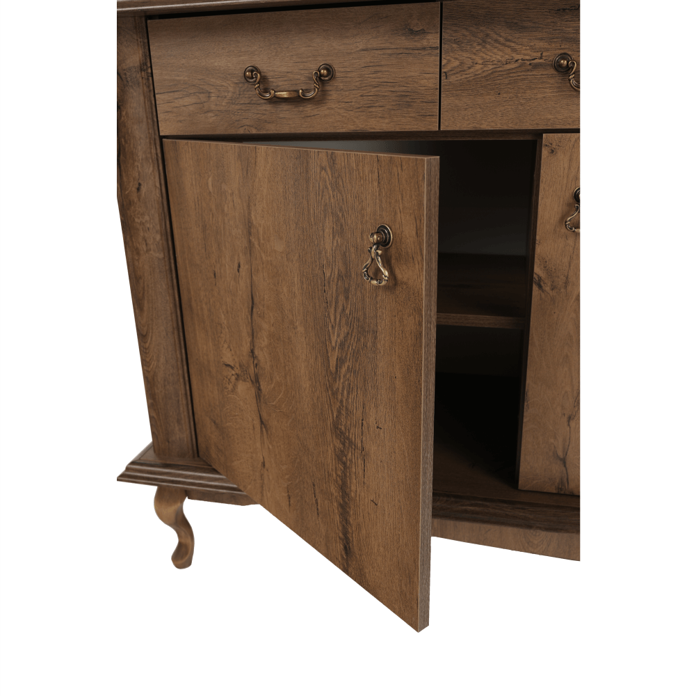 Comoda VILAR DA6, stejar lefkas, DTD laminat, 175x47x89 cm