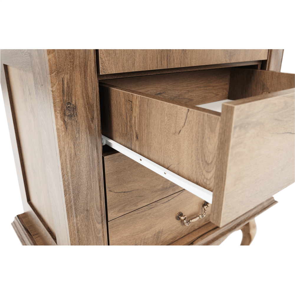 Vitrina VILAR DA4, stejar lefkas, DTD laminat, 75x42x196 cm