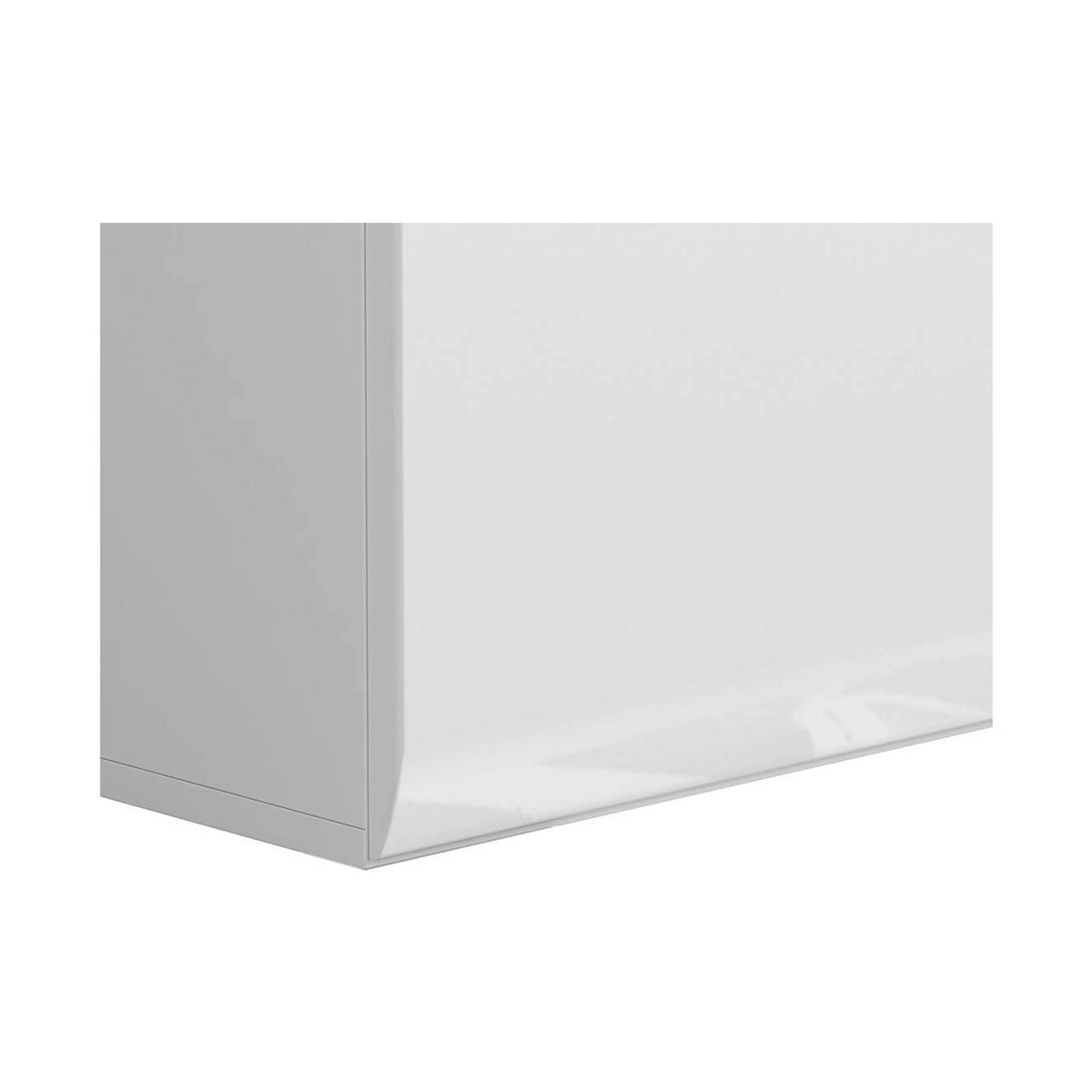 Vitrina AZTECA TRIO, alb, PAL/sticla, cu iluminare LED, 90x41x145 cm