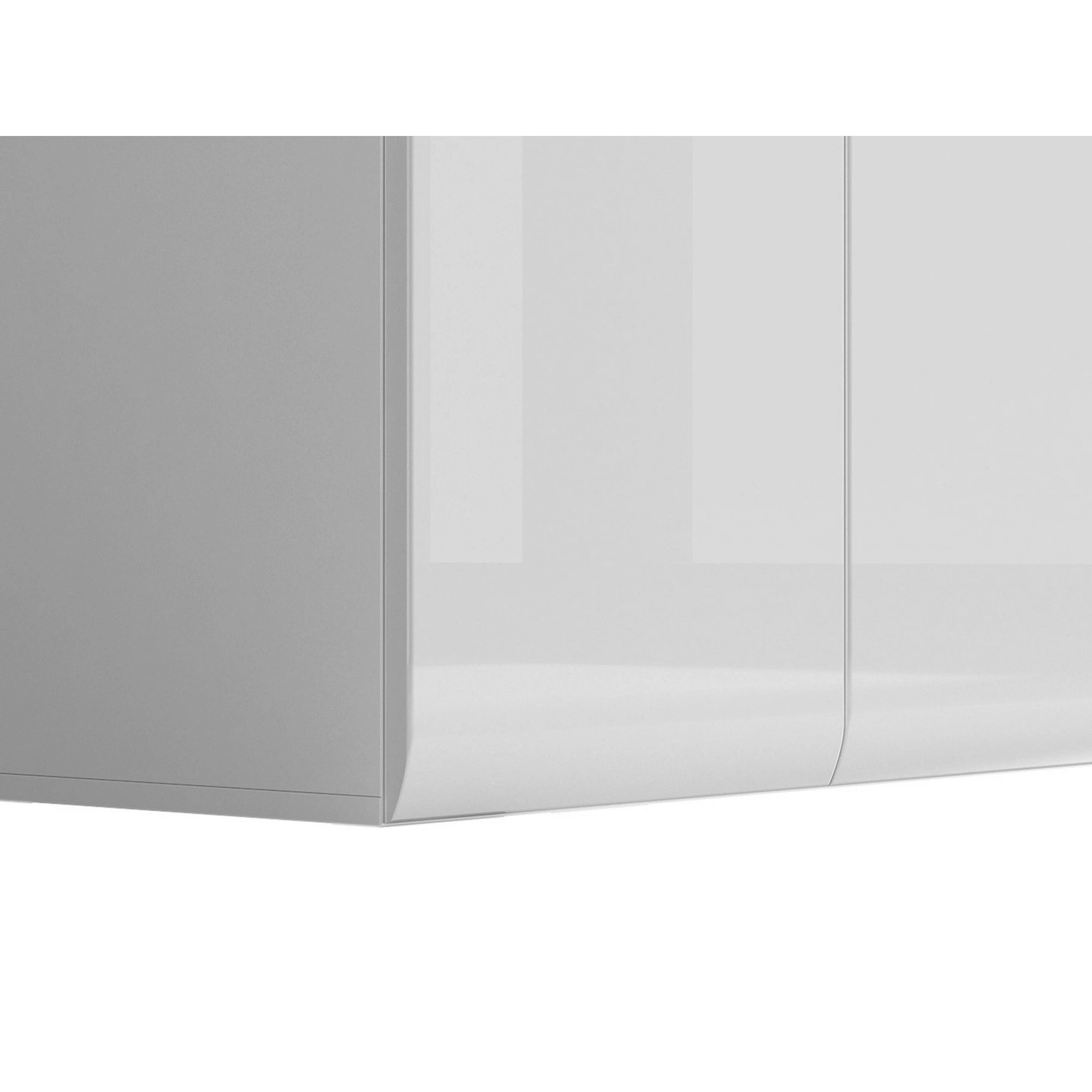 Vitrina AZTECA TRIO, alb, PAL/sticla, cu iluminare LED, 90x41x145 cm