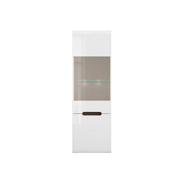 Vitrina AZTECA TRIO REG1W1D-19-6, alb, PAL/sticla securizata, 60x41x193 cm