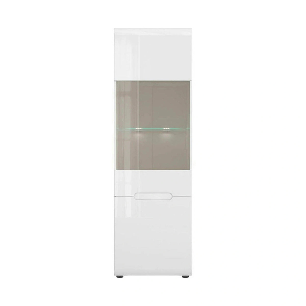 Vitrina AZTECA TRIO REG1W1D-19-6, alb, PAL/sticla securizata, 60x41x193 cm