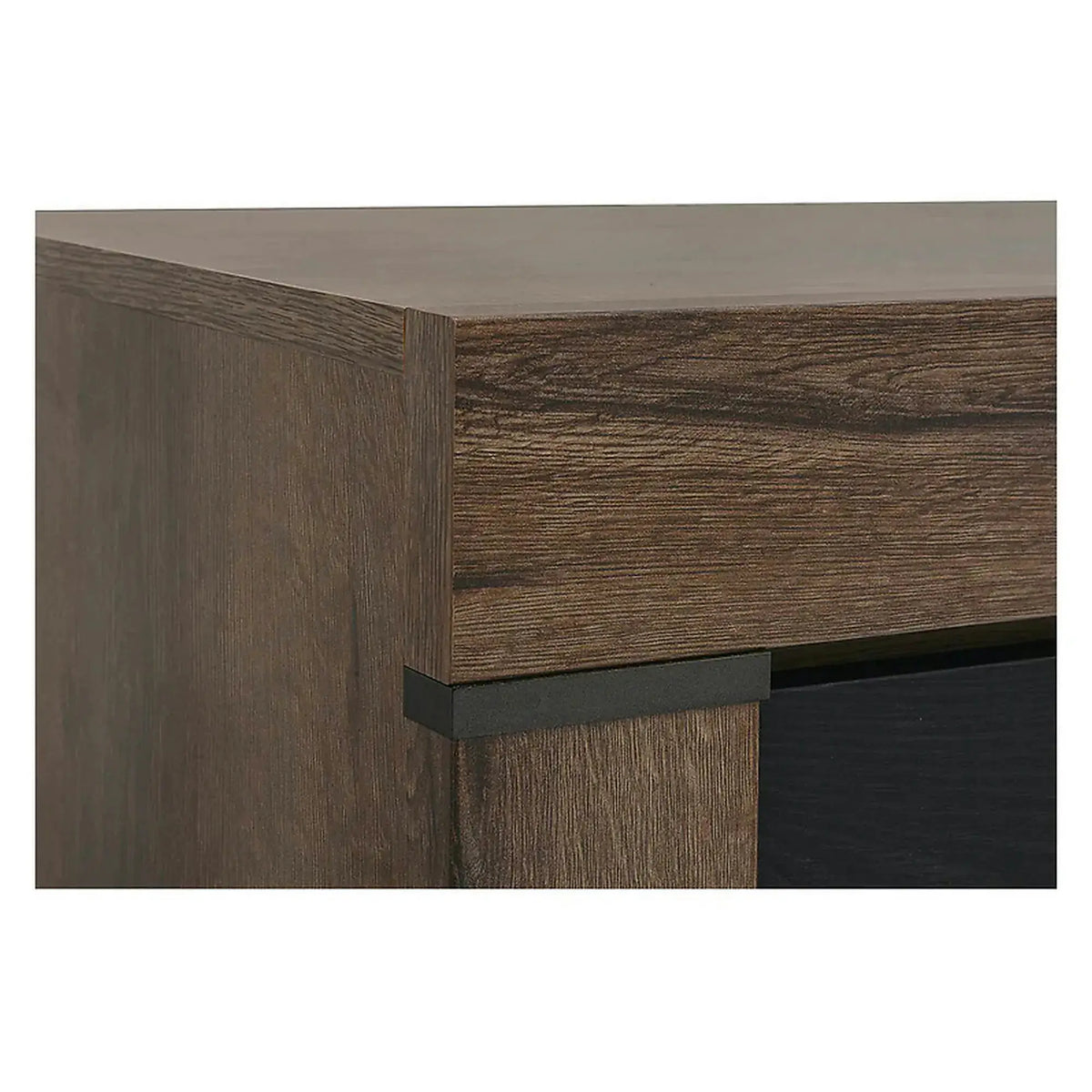 Vitrina BALIN, stejar, PAL/sticla, cu iluminare LED, 68x40x197 cm