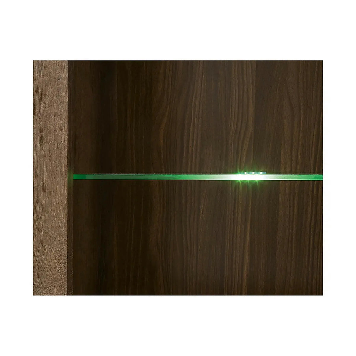 Vitrina BALIN, stejar, PAL/sticla, cu iluminare LED, 68x40x197 cm