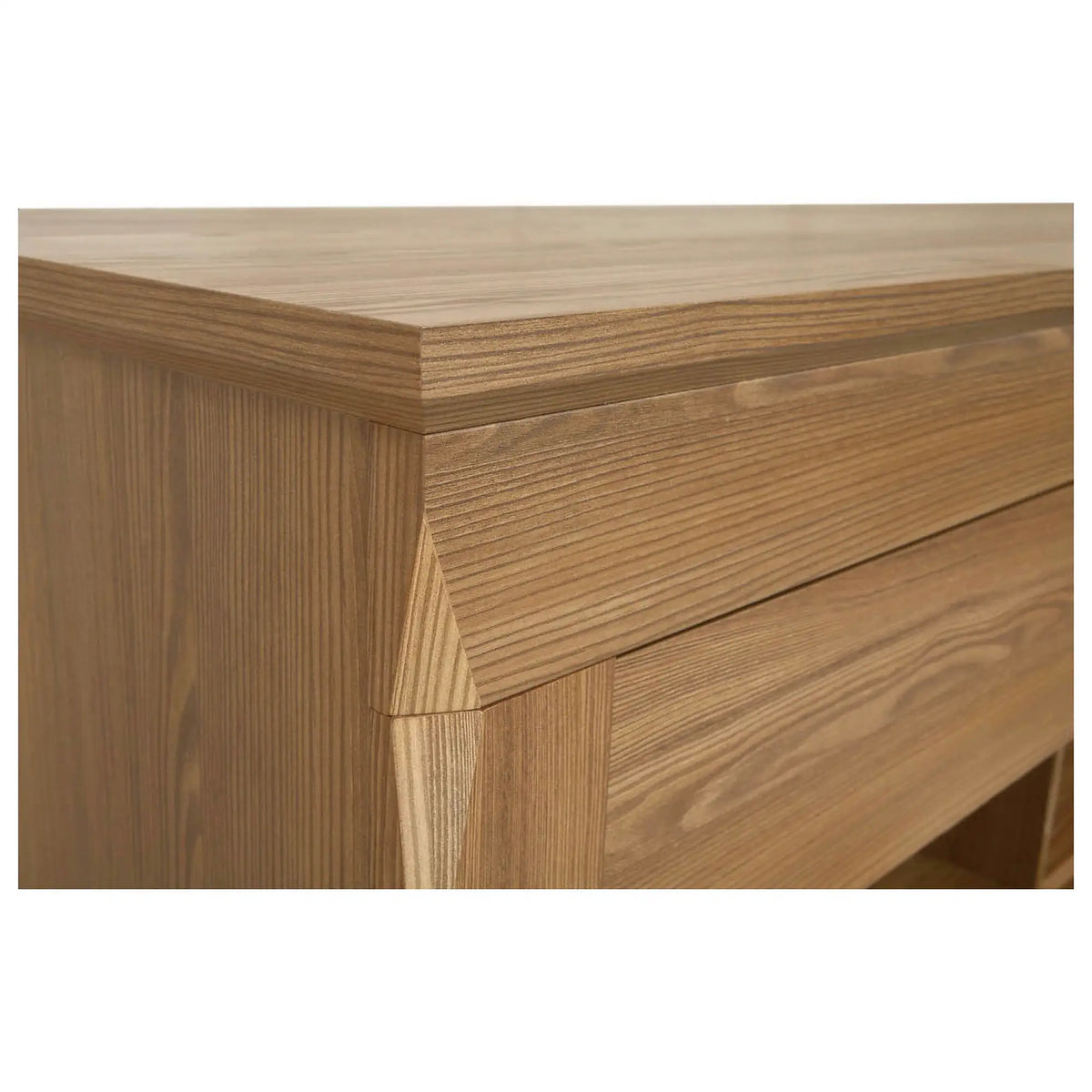 Vitrina BERGEN REG3W, stejar, PAL/sticla securizata, 156x47x151 cm