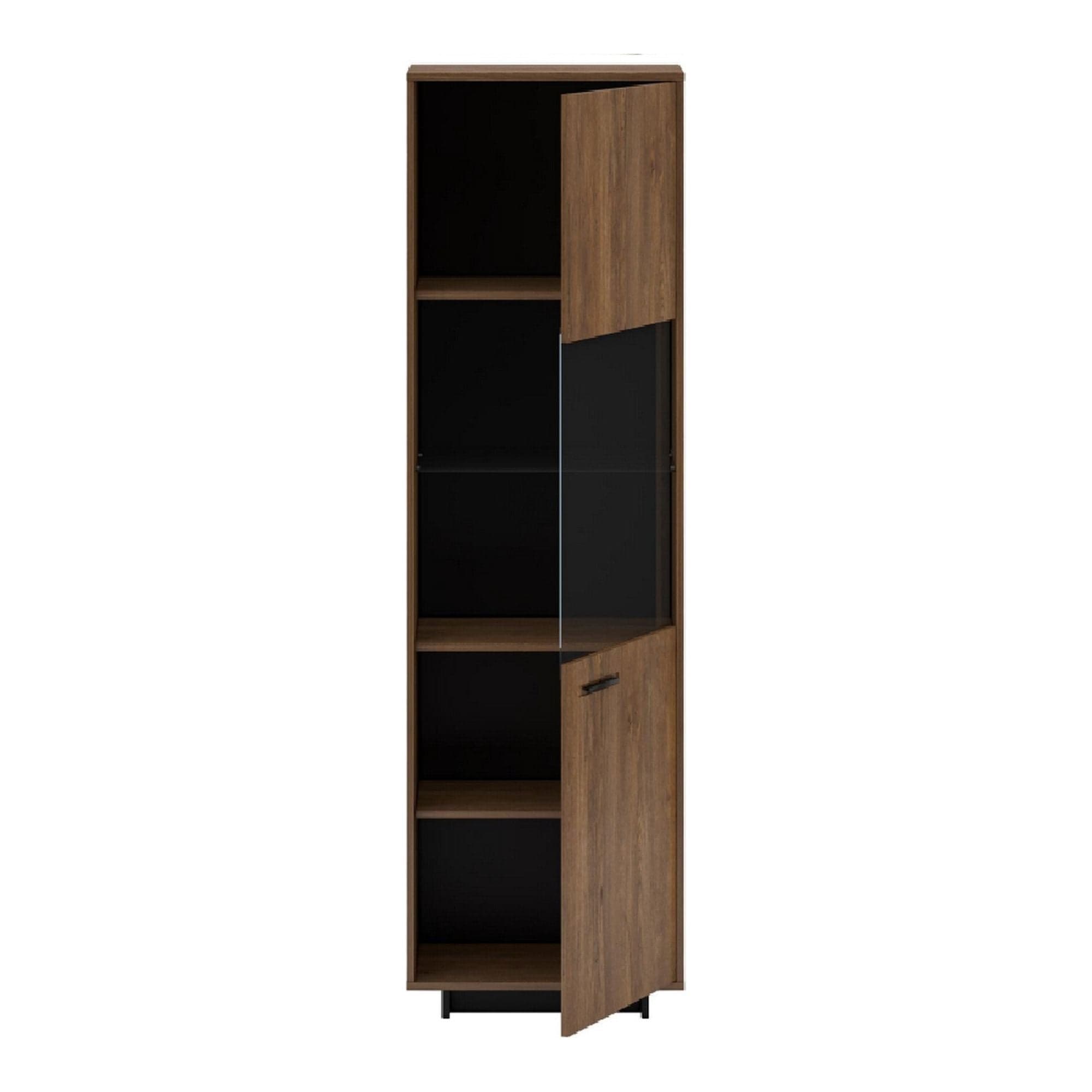 Vitrina DELIS DR, stejar bolzano, 59x38x201 cm