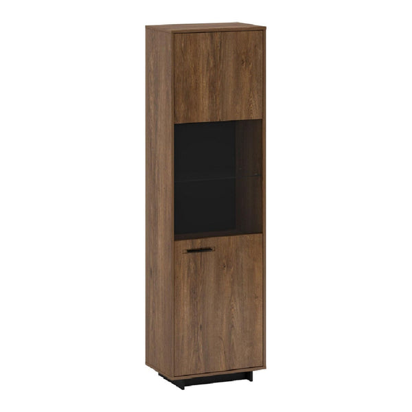 Vitrina DELIS DR, stejar bolzano, 59x38x201 cm