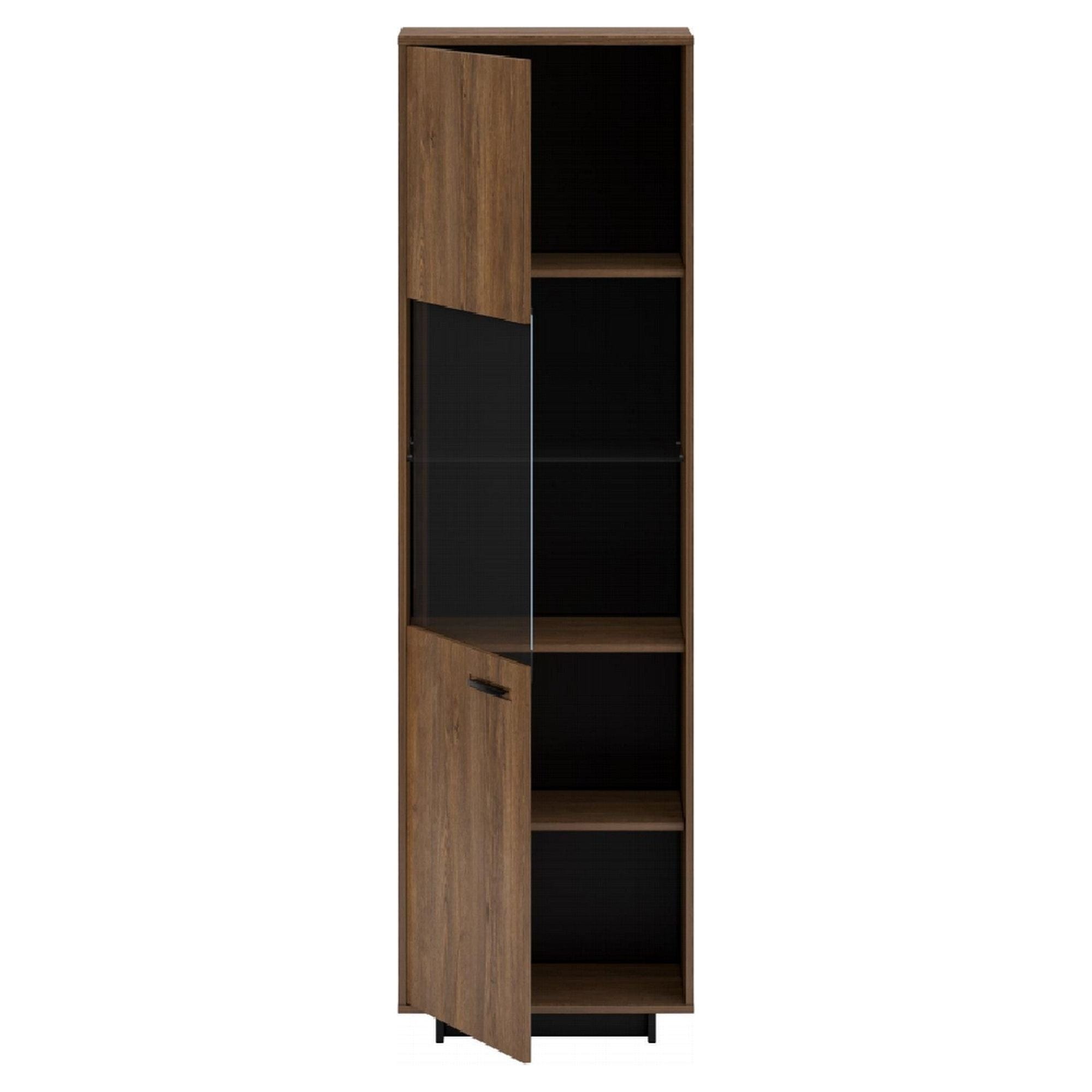 Vitrina DELIS STG, stejar bolzano, 59x38x201 cm